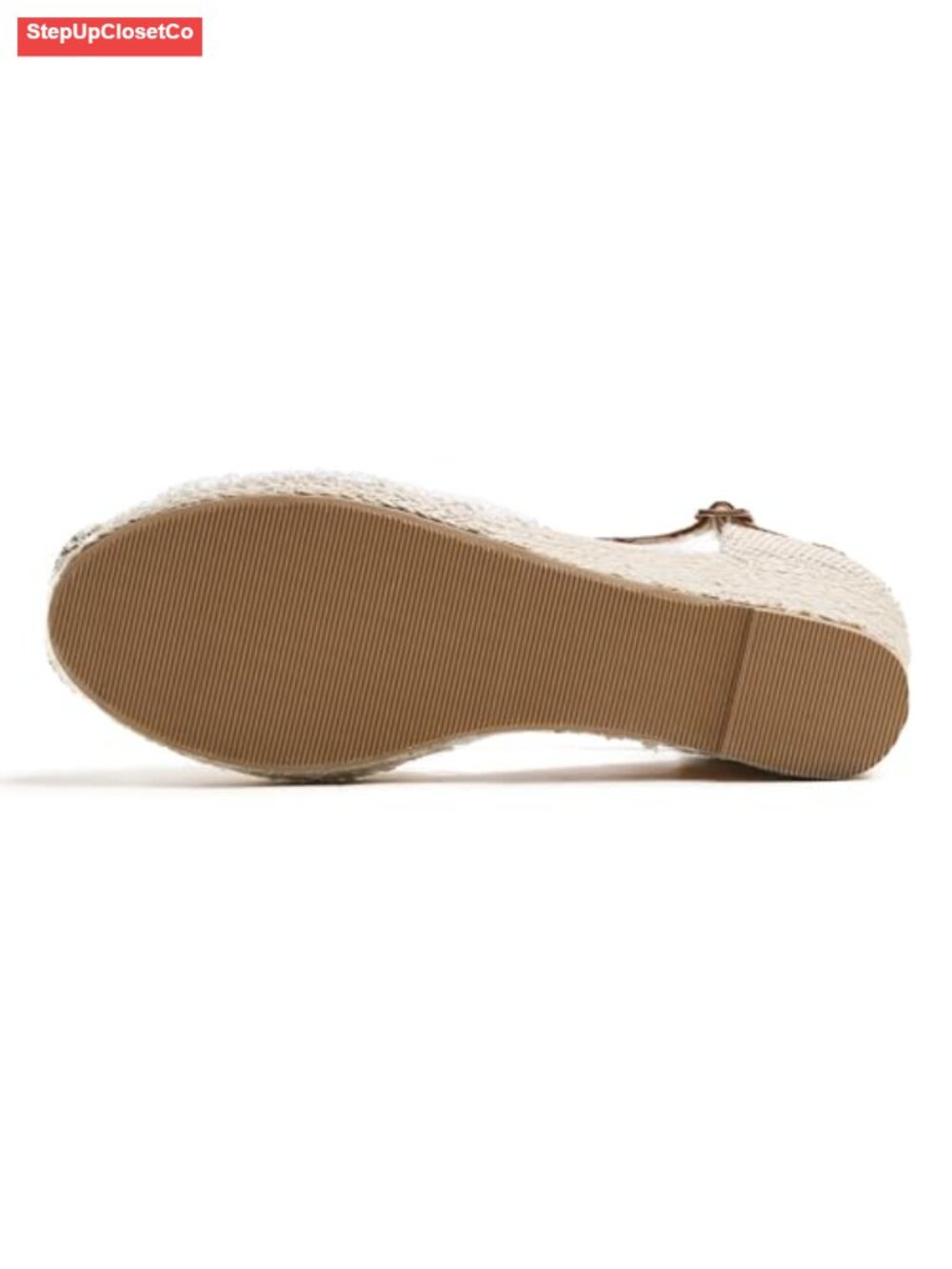 Breathable Textile Crochet Espadrilles Wedge Sandals - Slip On Comfort Shoes - Picture 5 of 5